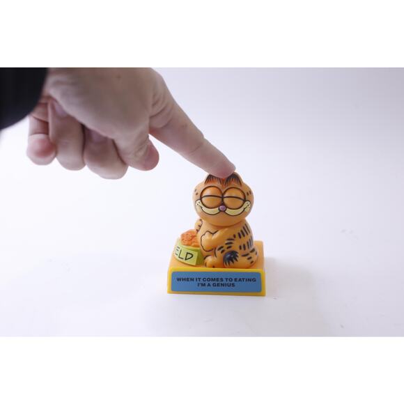 Garfield the Cat, Push Down Figure, Closes Eyes When Pushed Down, 1981, - Picture 2 of 3
